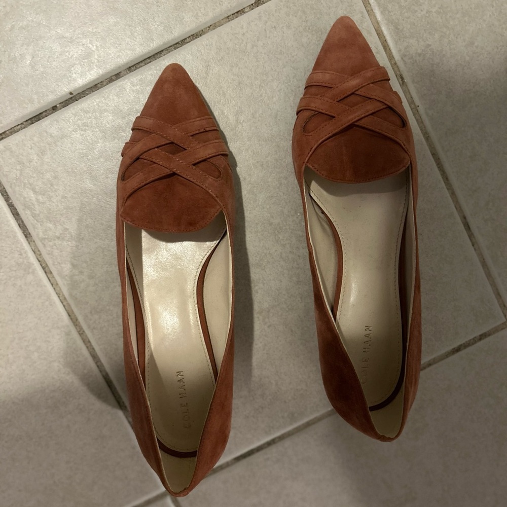 Cole Haan Terracotta Suede Flats